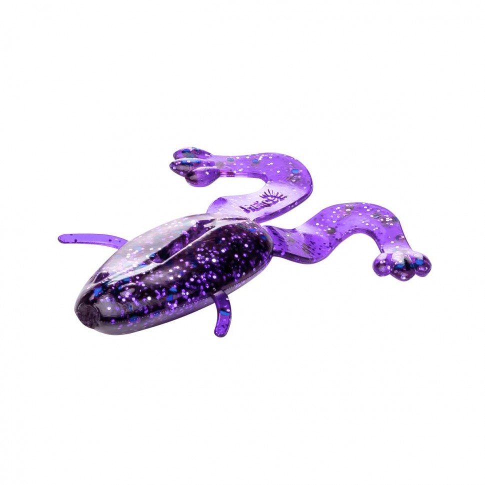 Лягушка Helios Crazy Frog 3,55"/9,0 см, цвет Silver Sparkles & Fio 4 шт HS-23-036 , 